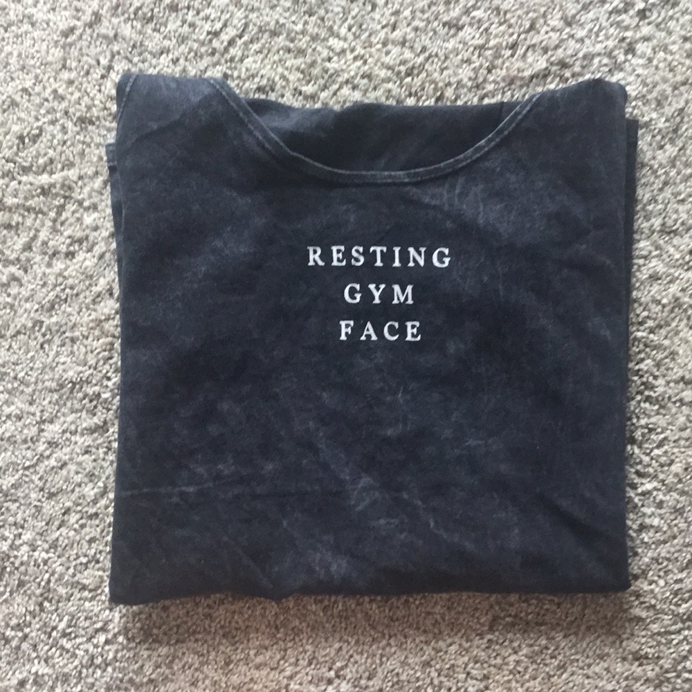 Black marble tank top.